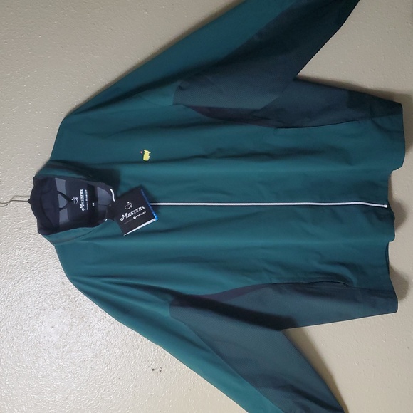 Masters FootJoy Size 4X Zip Up Rain Jacket With Hood NEW Golf Green Black - Picture 2 of 15